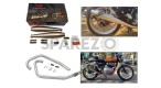 Royal Enfield GT and Interceptor 650cc Red Rooster Header Bend Pipe with Silencer Matt Finish - SPAREZO